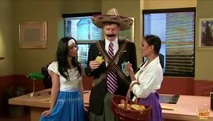 Two Sexy Brunettes Fuck A Lucky Mexican Stud In 30 Rock Parody