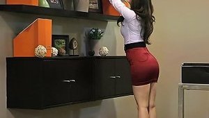 Secretary In A Skintight Skirt Ass Fucked By Her Boss