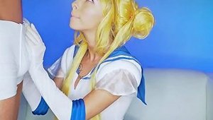 Cospimps Kenzie Reeves Cosplay Sailor Moon Gets Creampied